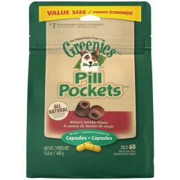 Greenies Pill Pockets Dog Treats Hickory Smoke Capsule 60 Count 15.8 oz