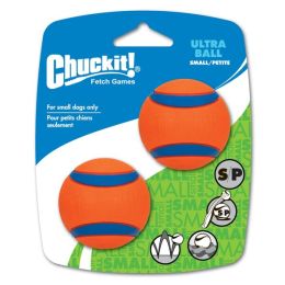 Chuckit! Ultra Ball Dog Toy Blue; Orange 2 Pack Small