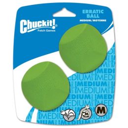 Chuckit! Erratic Dog Toy Ball Green 2 Pack Medium